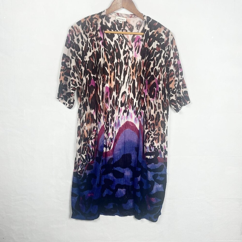 2/$30 Adore Animal Print Open Front Cardigan M
